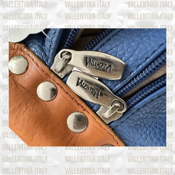 VINTAGE Valentina Italy Heavy Pebbled Leather Bag Rare Colour! - Picture 10 of 10